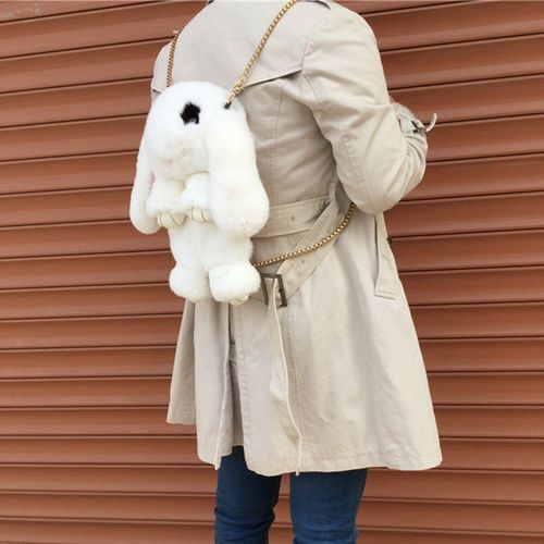 Сумка-рюкзак белый кролик