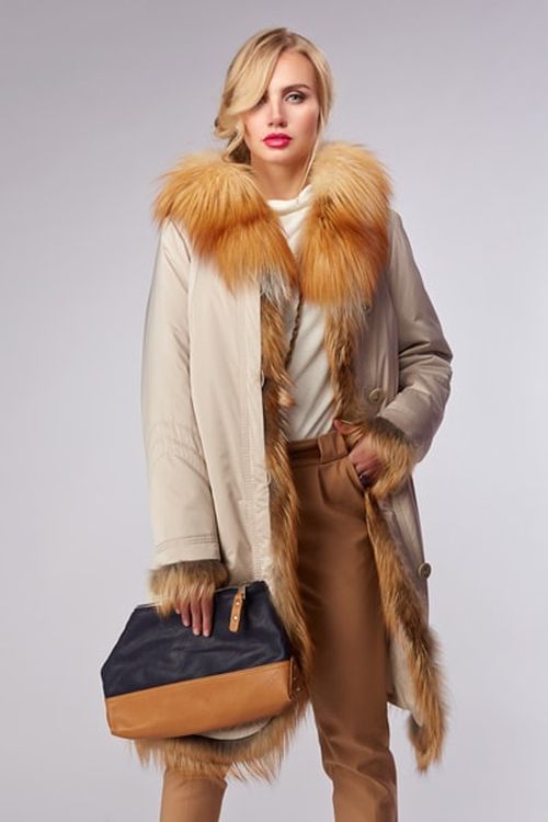 Женское зимнее пальто на меху